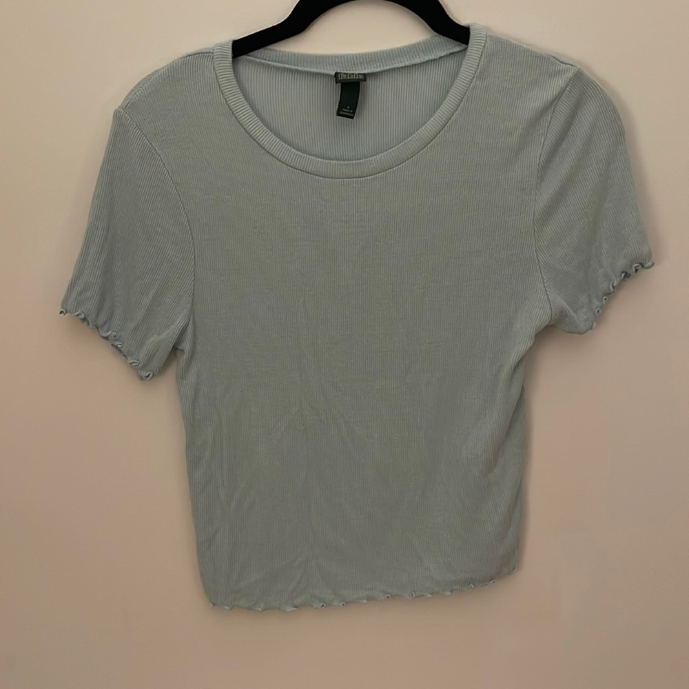 Light blue crop top